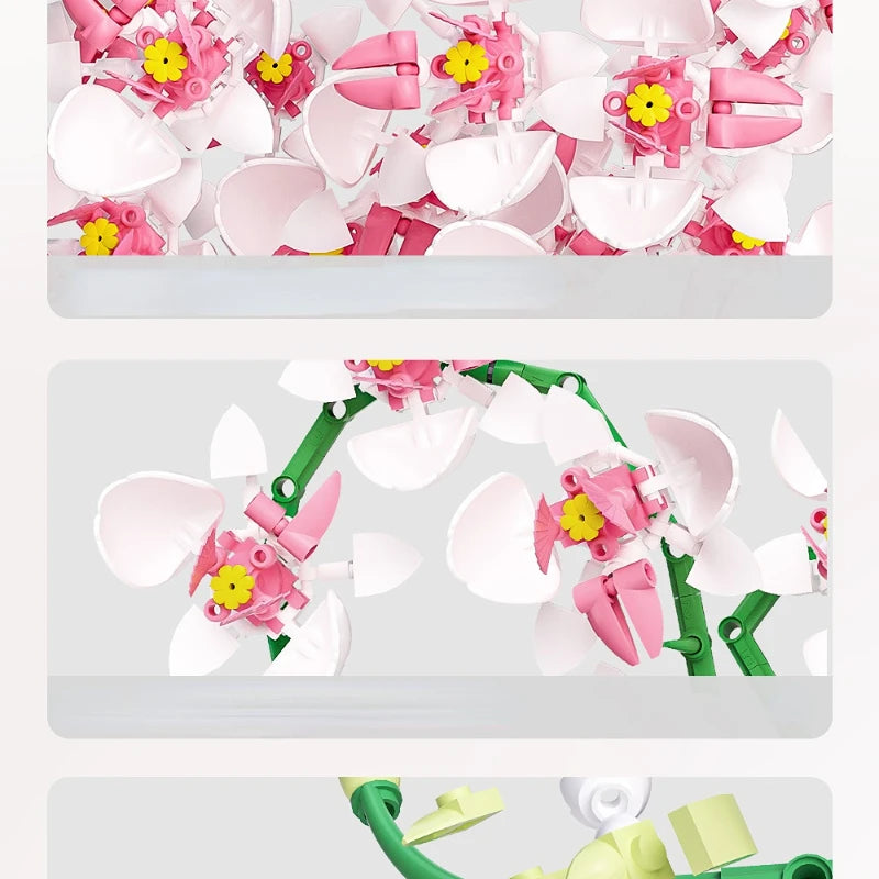 Flowers Bouquet Orchid Building Blocks