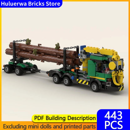 Logging Truck With Pole Trailer Modular Blocks