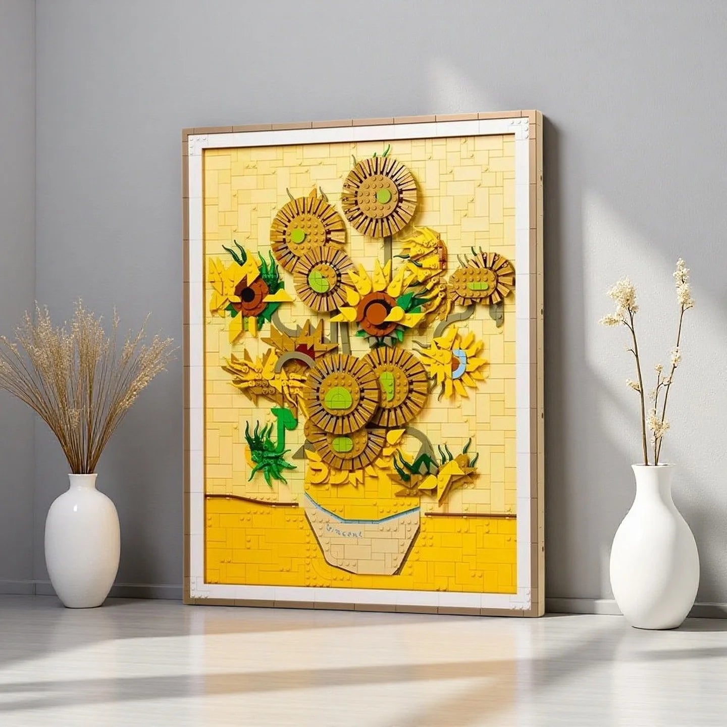 Van Gogh girasol mural artístico 3D