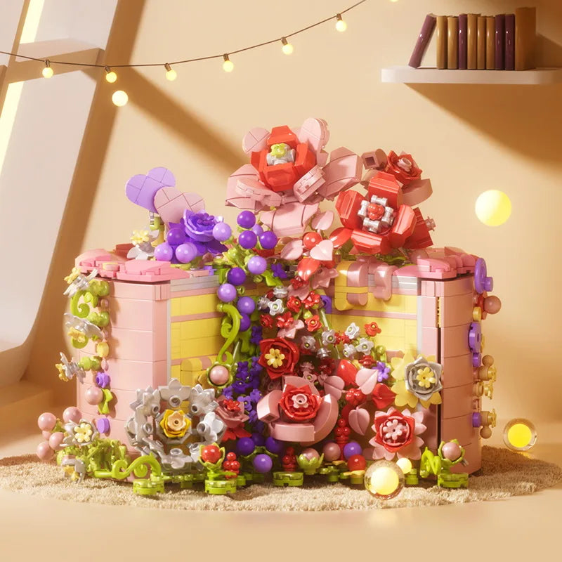 Rose Cake Flower Building Blocks