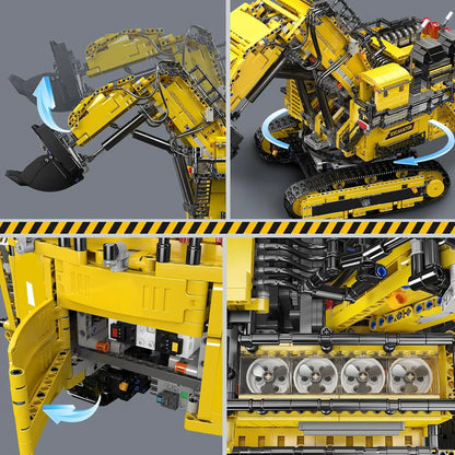 Excavator R9800 APP Controlled Building Blocks Set  with 6 Motors ﻿
