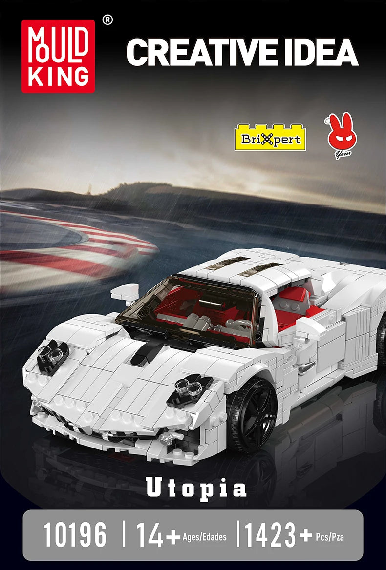 White Italian Racing Car Model
