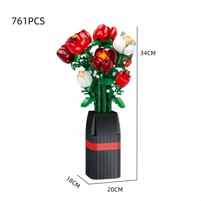 KNEW BUILT 3D Eternal Flower Phalaenopsis Building Block