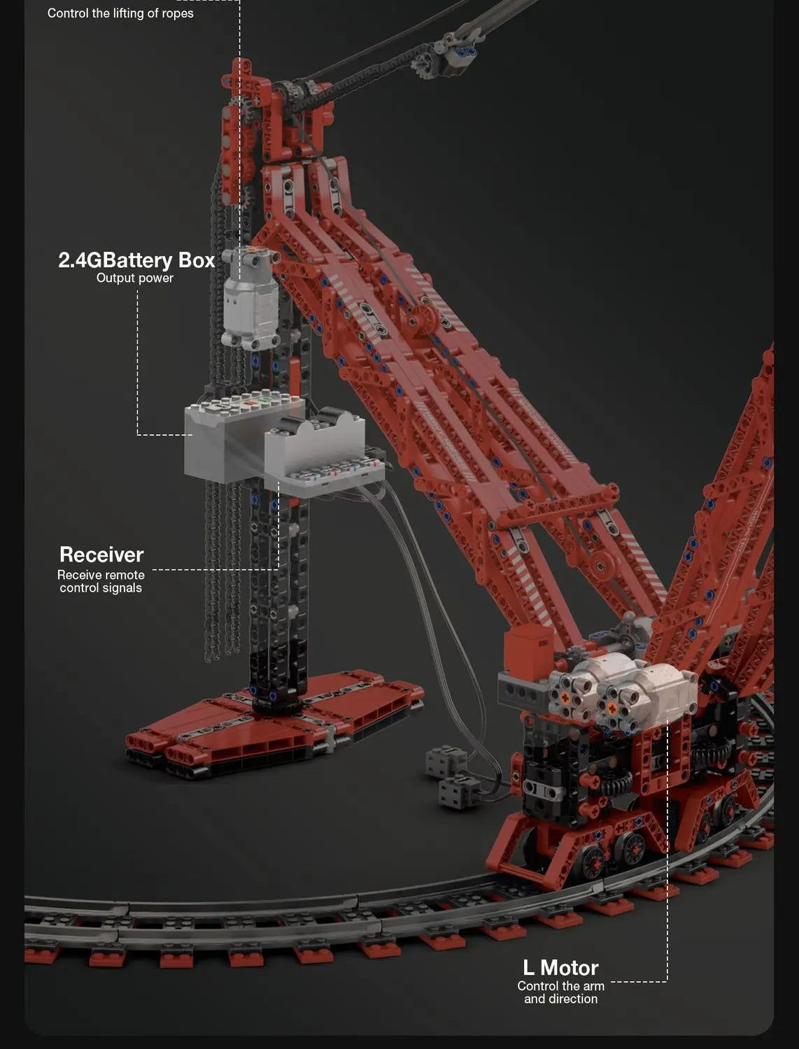 RC Crane Building Blocks Bricks Assembling Model
