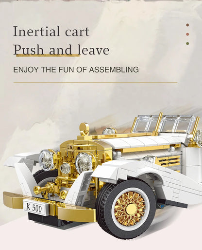 Vintage Car Model Assembly Creative Building Blocks
