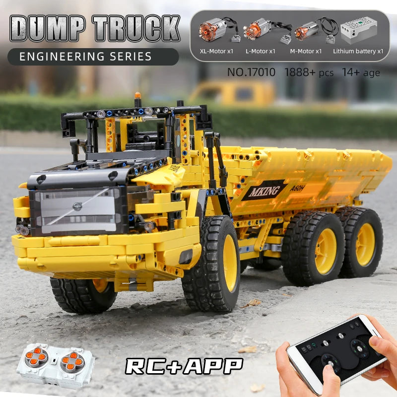 RC Dump Truck Model Building Blocks