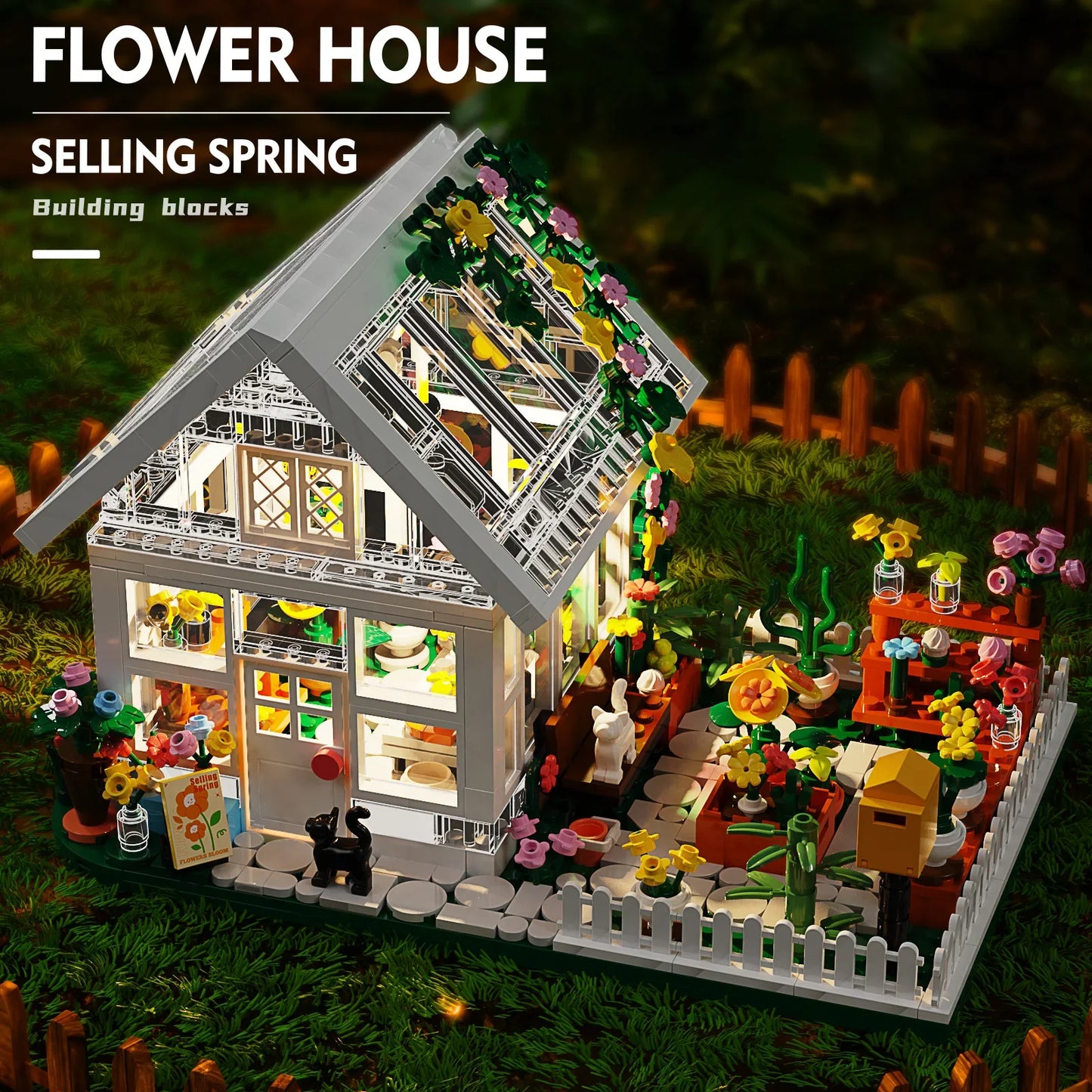 Newest Flower House Mini Building Block