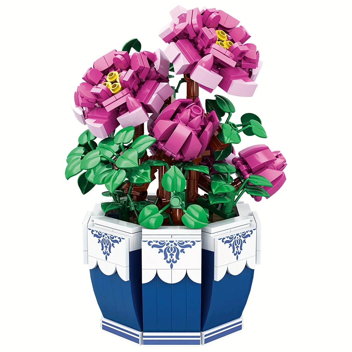 Flower Bouquet Exquisite Peony Building Blocks