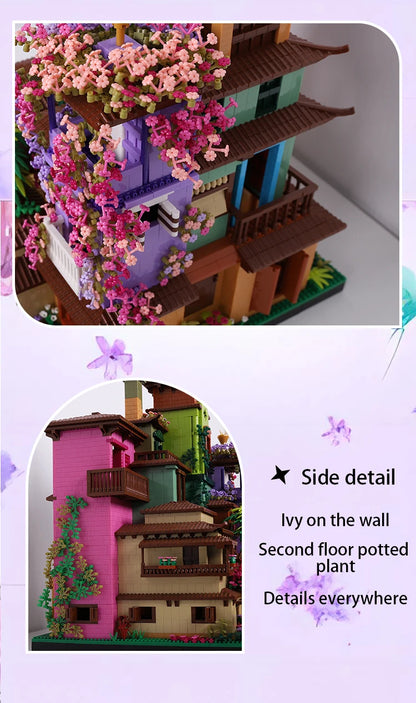 Architecture Cherry Blossom Villa Tree House Micro Blocks