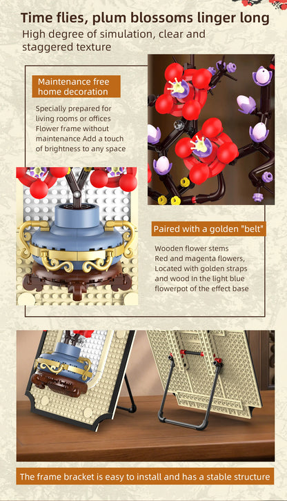 Plum Blossom Hanging Painting Building Blocks