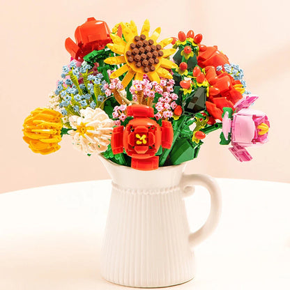 KNEW BUILT Flower Bouquet 3D Model Toy Mini Build Blocks
