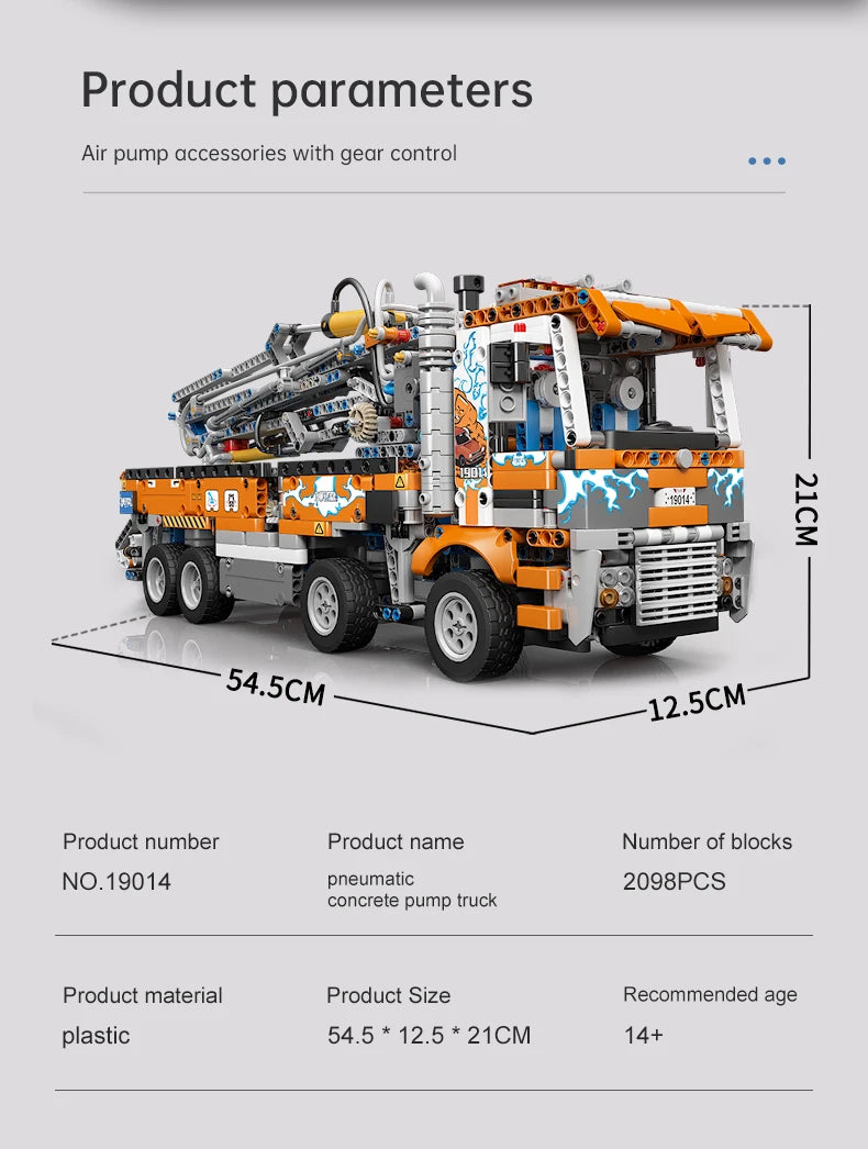 Pneumatic Concrete Pump Truck Model