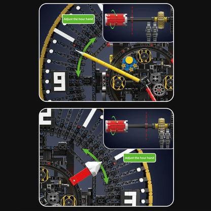 Motorized Mechanical Grand Clock Building Block