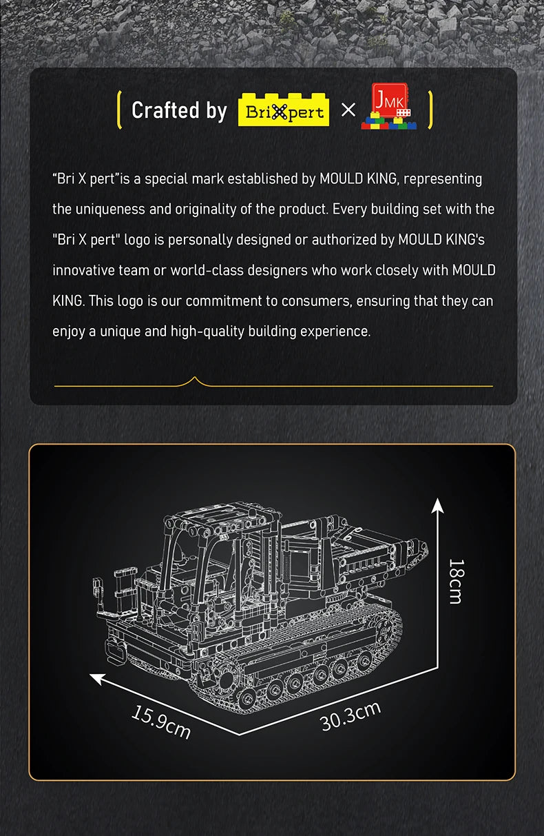 Mould King 17083 Technical Car Toys The RC Tracked Dumper Building Block Enginerring Truck Brick Set Kids Christmas Gift