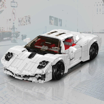 White Italian Racing Car Model
