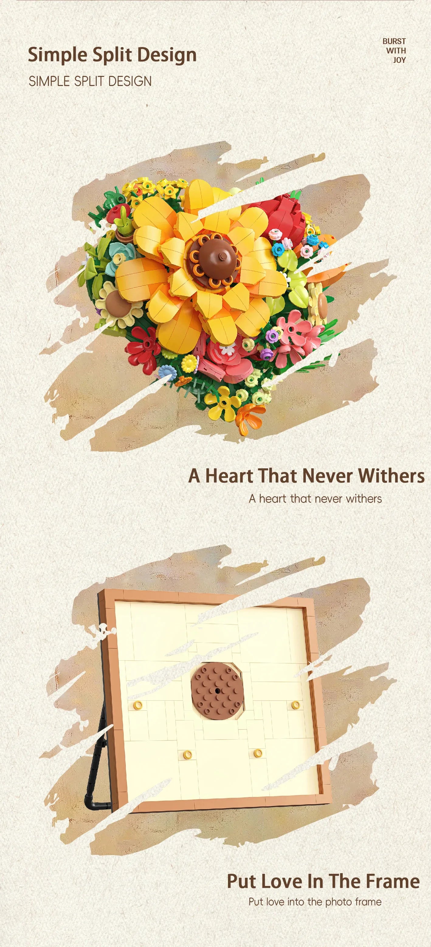 Creative Art Painting Flower Block 3D