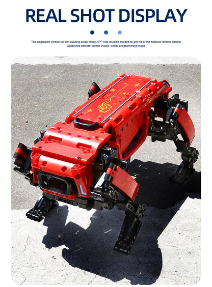 STEM Building Blocks APP RC Mechanical Robot Dog Assembly Bricks