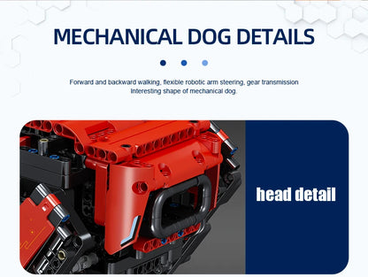 STEM Building Blocks APP RC Mechanical Robot Dog Assembly Bricks