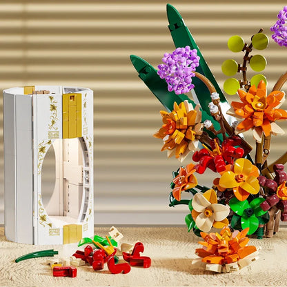 Spring Bouquet Building Blocks Daisy Bouquet Flower Model Bricks