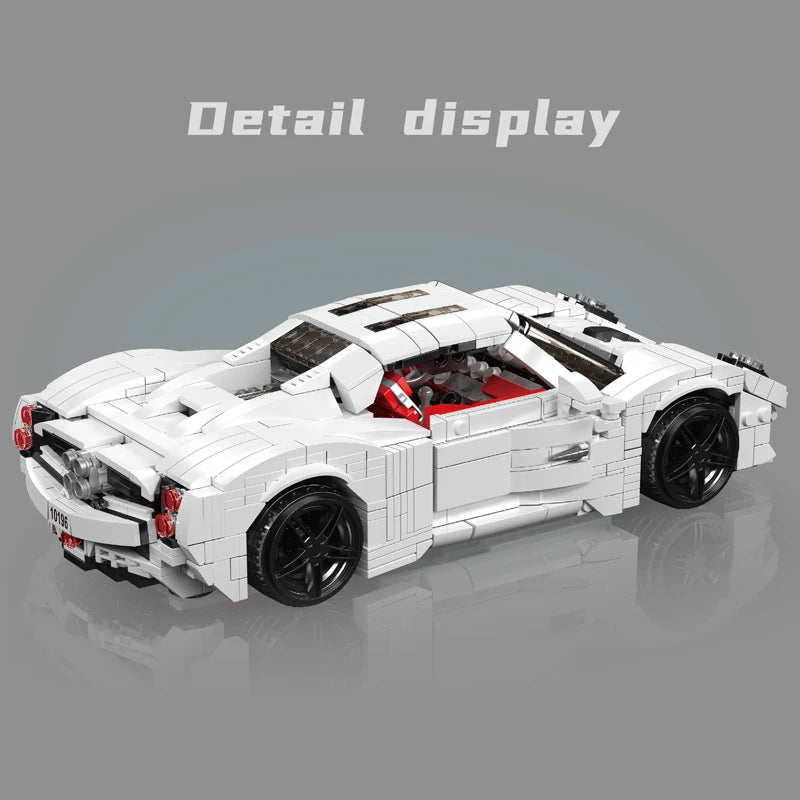 White Italian Racing Car Model