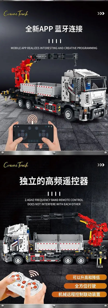 Crane Truck Building Blocks RC Vehicle