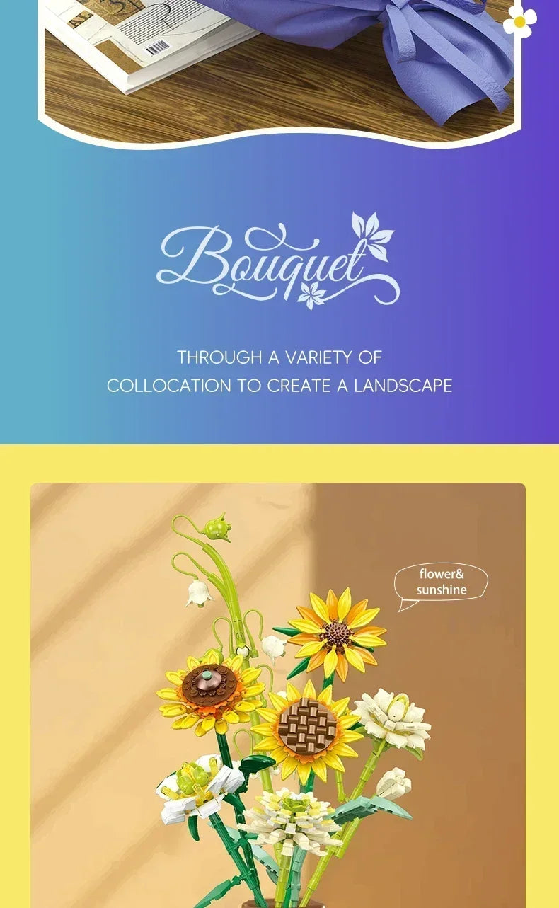 KNEW BUILT 3D Eternal Flower Phalaenopsis Building Block