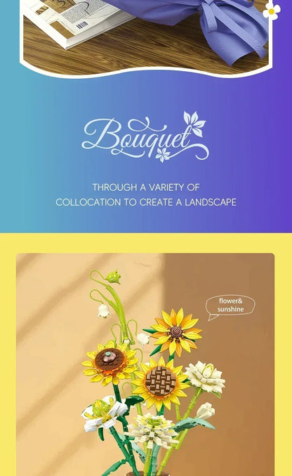 KNEW BUILT 3D Eternal Flower Phalaenopsis Building Block