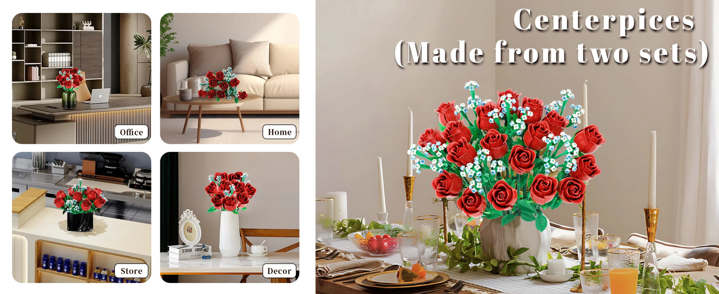 Sunflower Building Blocks Flower Bouquet Vase