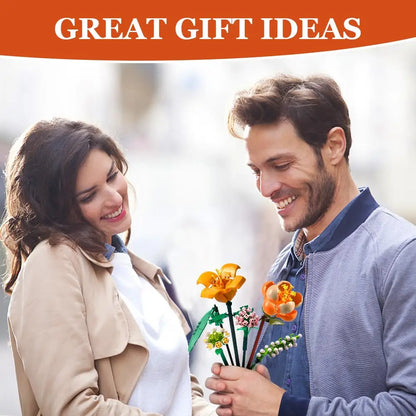 Mini Block Kids Building Toys Bricks Flowers