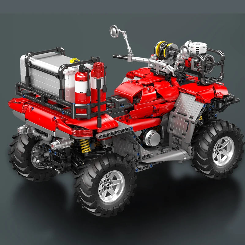 ATV Firefighting Rescue Vehicle Building Blocks RC Electric Motorcycle