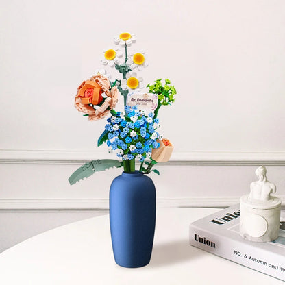 Flower Building Blocks DIY Plant Bonsai Decoration Rose