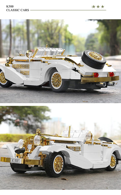 Vintage Car Model Assembly Creative Building Blocks