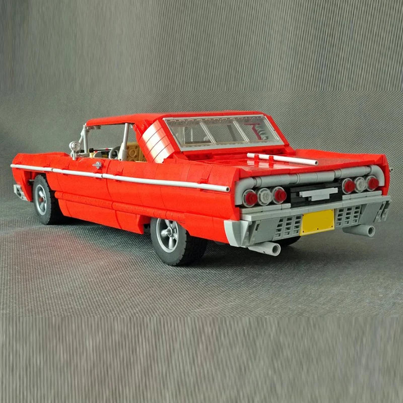 City Car Model MOC Building Bricks Impala SS American Muscle Car Modular Technology Children Holiday Gifts Assemble Toys Suit