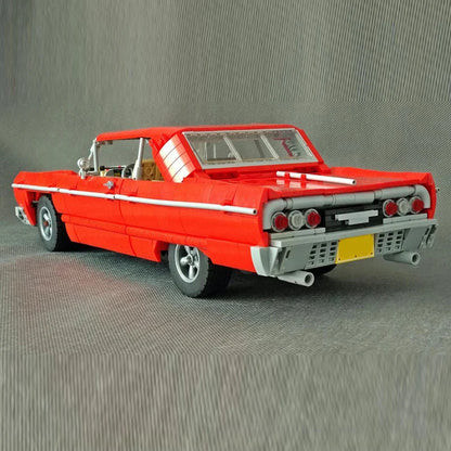 City Car Model MOC Building Bricks Impala SS American Muscle Car Modular Technology Children Holiday Gifts Assemble Toys Suit