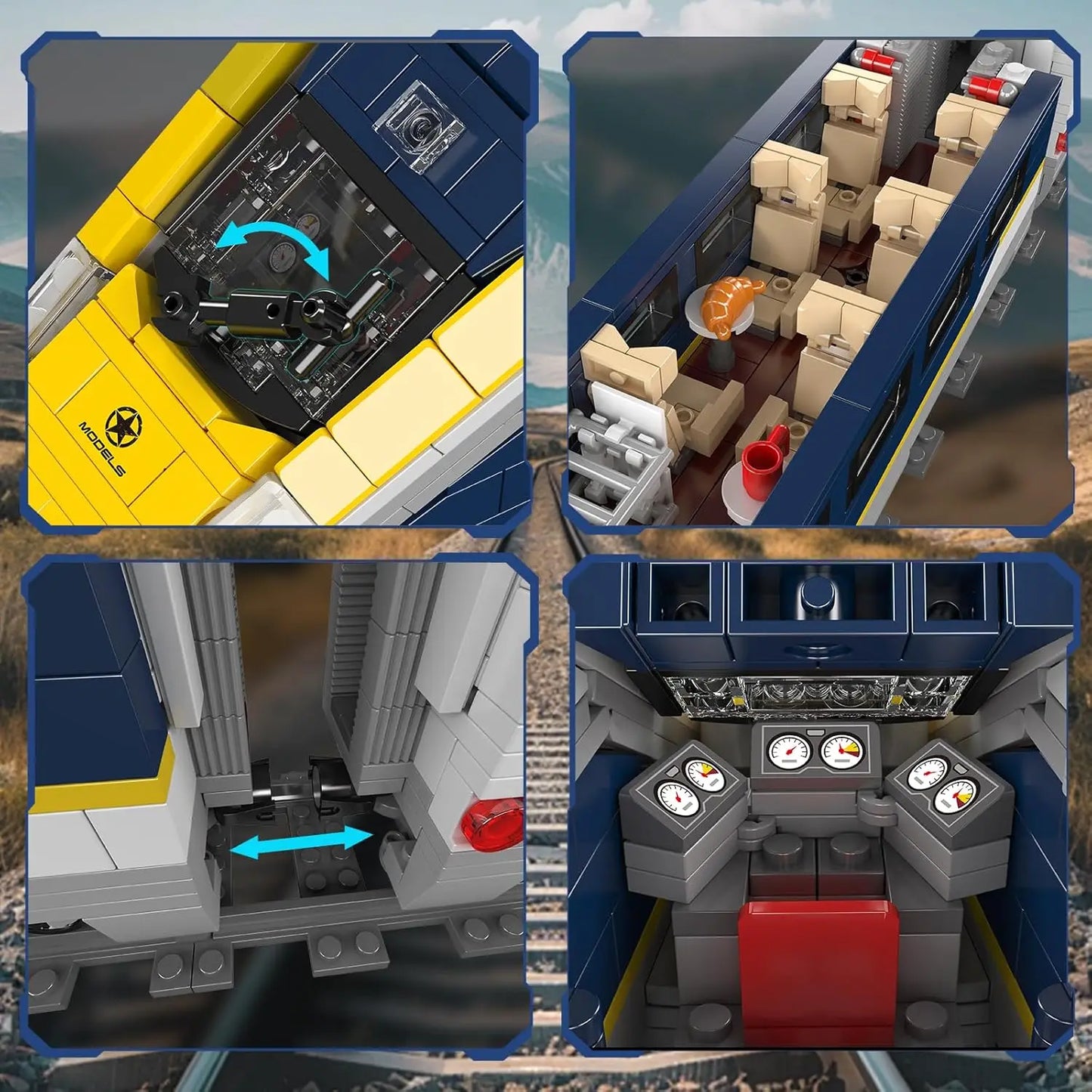 Technical Eurostar E320 High-Speed Train Building Blocks RC