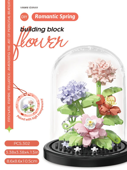 Building block flower bouquet hand gift succulent