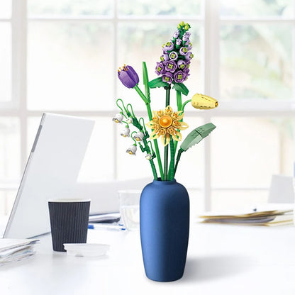 Flower Building Blocks DIY Plant Bonsai Decoration Rose