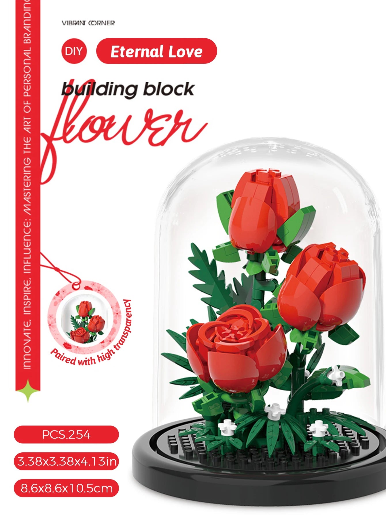Building block flower bouquet hand gift succulent