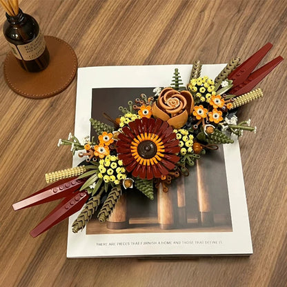 Flower Brick Blocks Dried Flowers Centrepiece Building Blocks