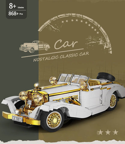 Vintage Car Model Assembly Creative Building Blocks