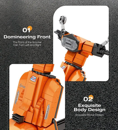 Scooter Assembly Particle Building Blocks