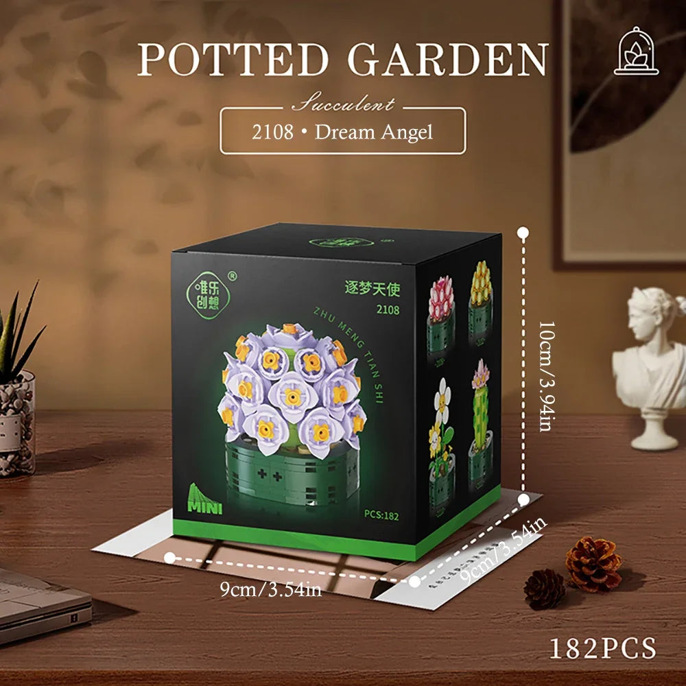 Flower Bouquet Building Block Succulents Plants