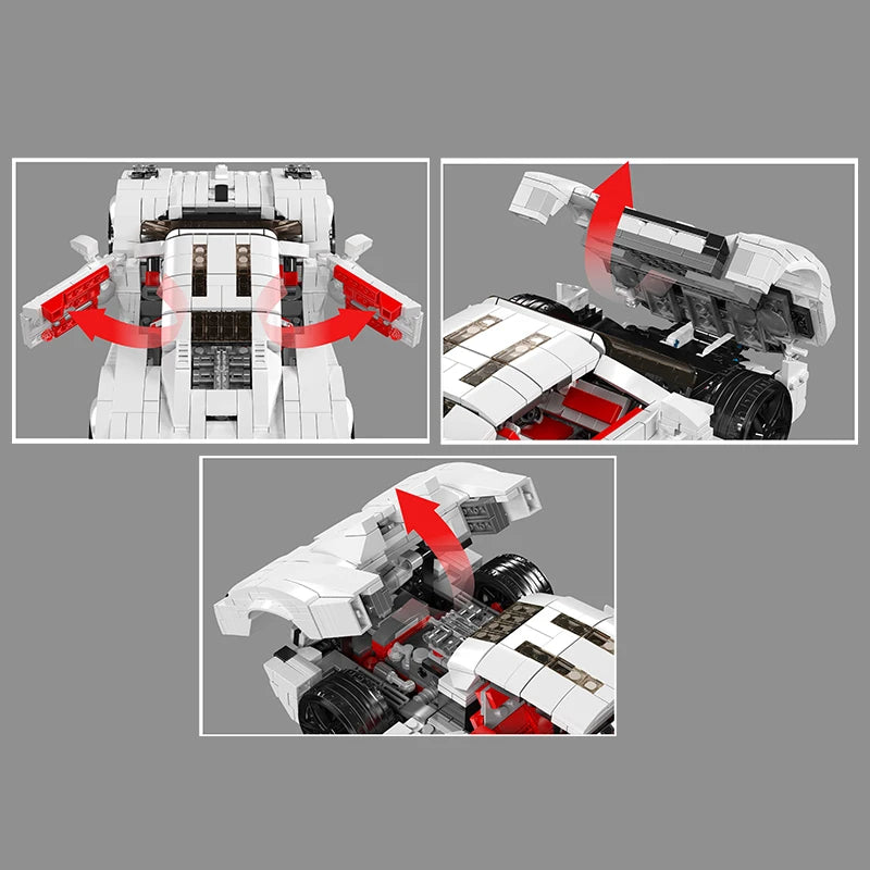 White Italian Racing Car Model