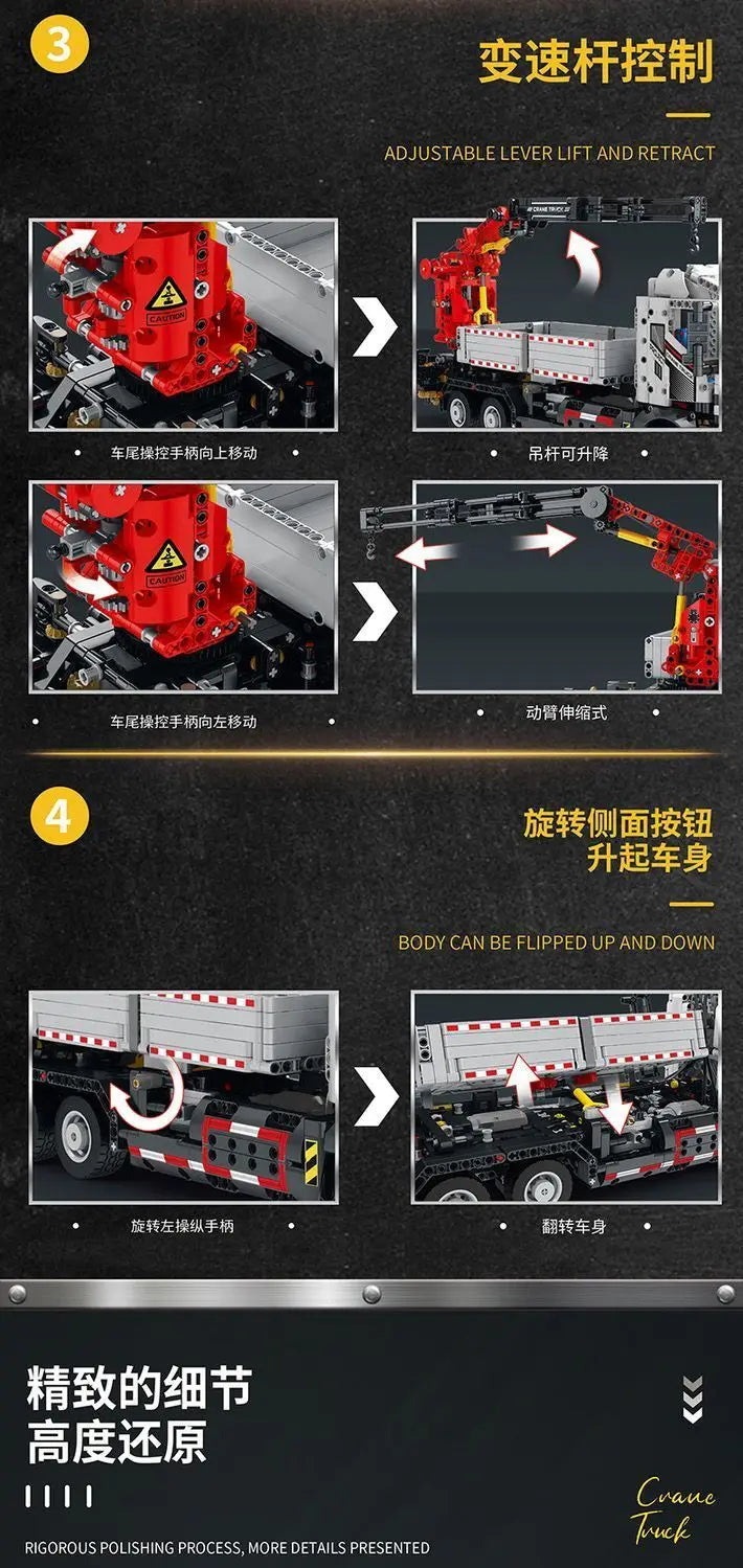 Crane Truck Building Blocks RC Vehicle