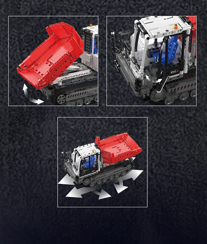 Mould King 17083 Technical Car Toys The RC Tracked Dumper Building Block Enginerring Truck Brick Set Kids Christmas Gift