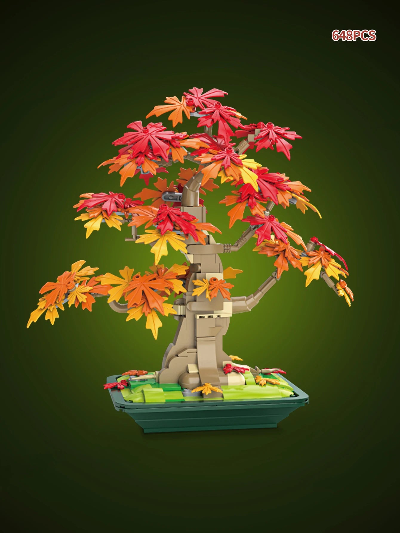 Bonsai maple tree home decoration, Building blocks tree model
