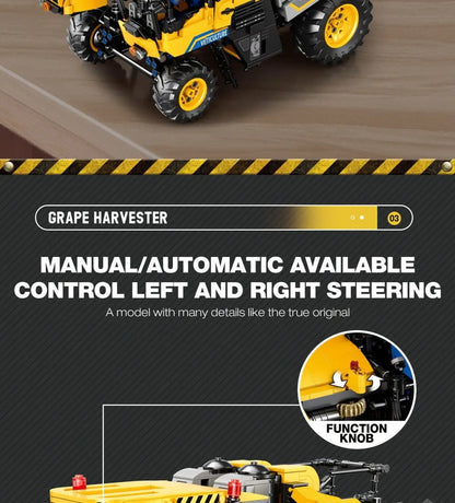 Grape Harvesting Machine Adult High-Difficulty Building Blocks