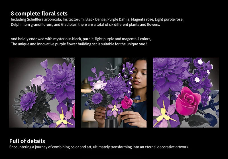 Creative Romantic Black Rose Flower Bouquet