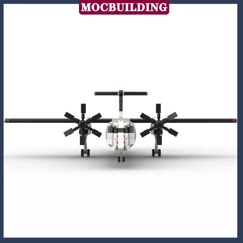 MOC City Transport Aircraft Model Assembly Building Block Children's Collection Series Toy Gifts