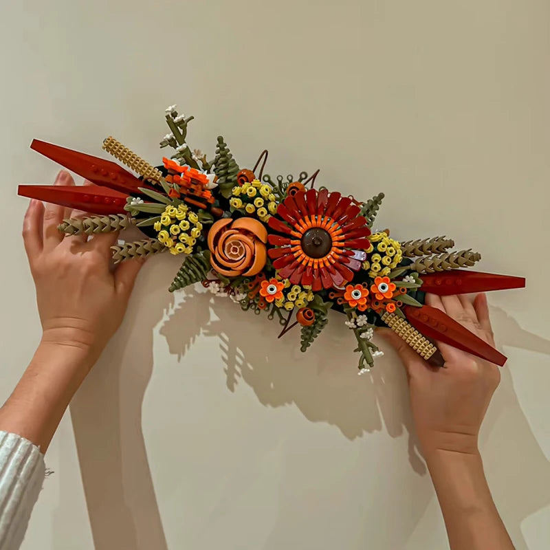 Flower Brick Blocks Dried Flowers Centrepiece Building Blocks